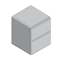 Шкаф низкий узкий с двумя файловыми ящиками PVSIR4