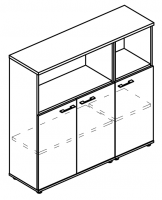 Шкаф средний комбинированный полузакрытый (топ ДСП) МР 9488