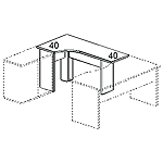 Приставка к столу Karstula лев. (к столам F0166, F0168, F0169) F0182