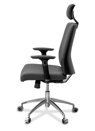 Кресло персонала Alfa X/SL/3D/H экокожа экокожа премиум / темно-серая CN1118