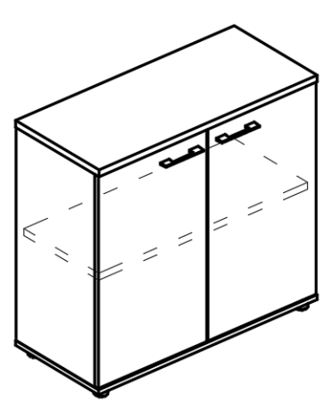 Шкаф низкий закрытый (топ ДСП)  мокко премиум / мокко премиум
