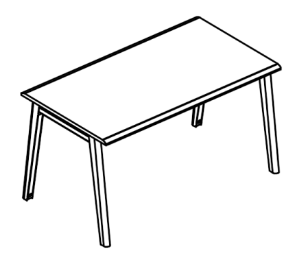 Стол на металлокаркасе МТ (2 скоса)  мокко премиум / белый, вставка белая