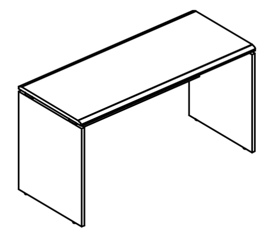 Стол письменный на каркасе ДСП (2 скоса)  мокко премиум / мокко премиум
