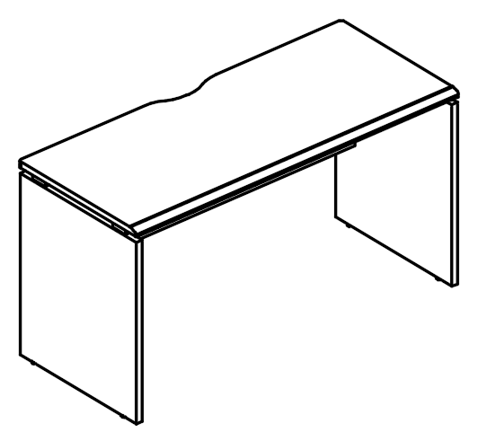 Стол письменный на каркасе ДСП (1 скос) вяз либерти / вяз либерти