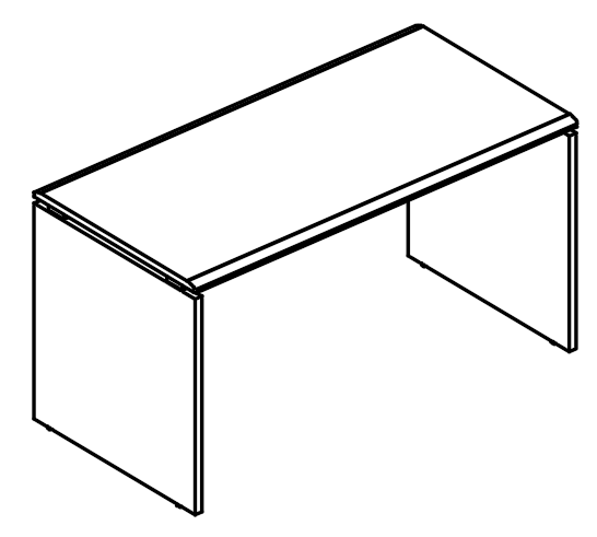 Стол письменный на каркасе ДСП (2 скоса) мокко премиум / вяз либерти