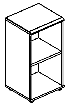 Стеллаж низкий узкий (топ МДФ) вяз либерти / мокко премиум