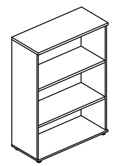 Стеллаж средний (топ ДСП)  мокко премиум / мокко премиум
