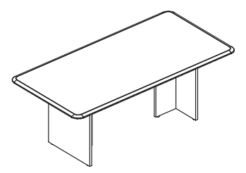 Стол для переговоров прямоугольный на опорах ДСП мокко премиум