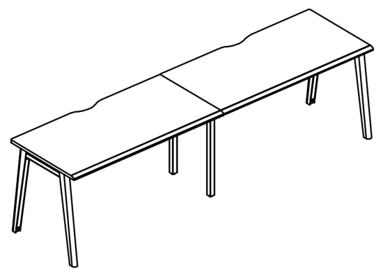 Рабочая станция каркас МТ (1 скос) (2х160) вяз либерти / белый, вставка белая